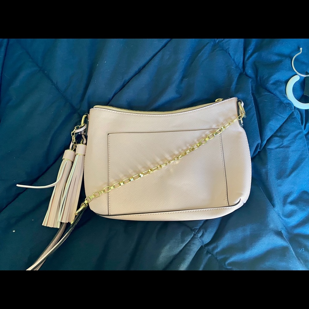 Pink Merona cross-body purse